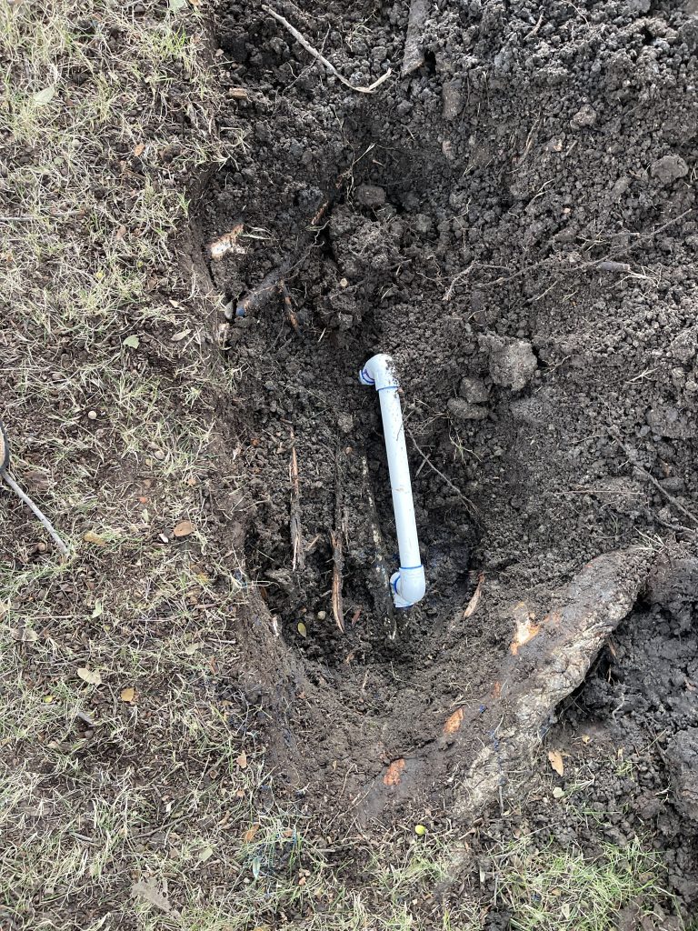sprinkler pipe replaced and repaired